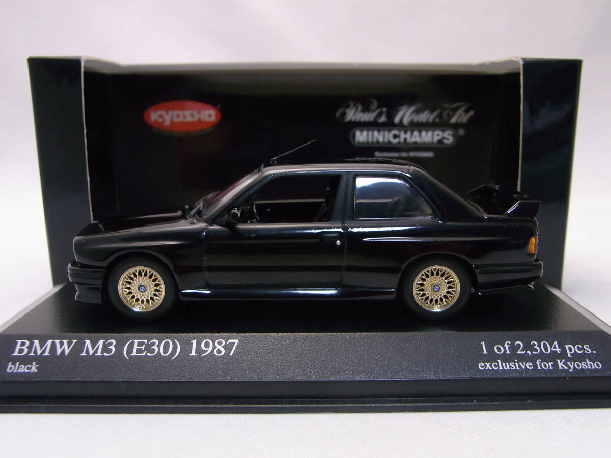 ★レア!★BMW M3 1987 Black 1/43【E30 Exclusive for Kyosho】★MINICHAMPS 京商特注 433020305★_画像3