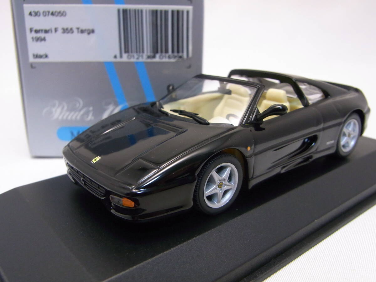 ★美品!★Ferrari フェラーリ F355 Targa 1994 Black 1/43【銀箱 430074050】黒 タルガ
