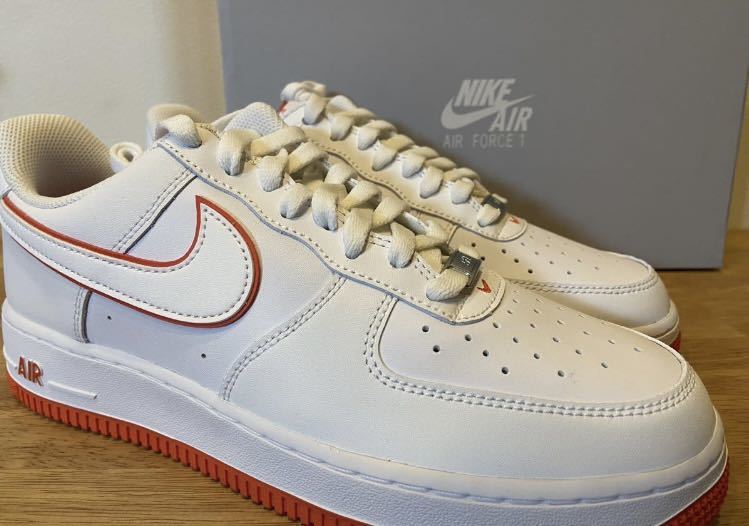 即決26cm NIKE AIR FORCE1 Low White and Picante Redナイキ エアフォース1 ロー ホワイト アンド ピカンテレッド US8 新品