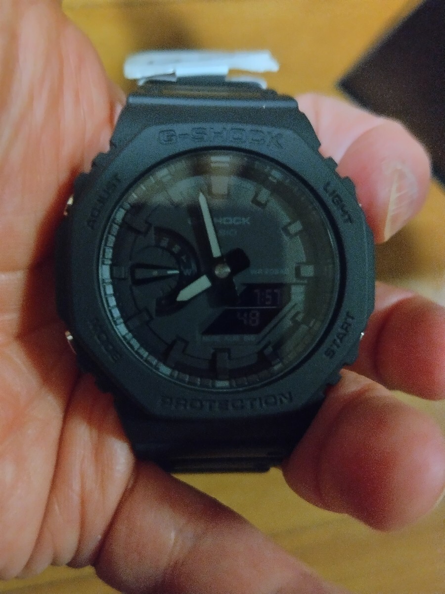 CASIO G-SHOCK アナデジ　GA-2100-1A1JFオールブラック国内正規品_画像1