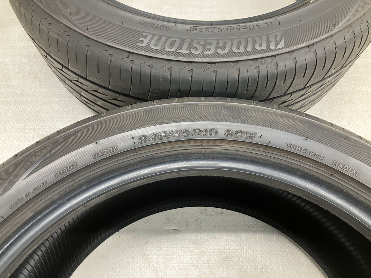 送料無料 バリ溝 2022年製 ブリヂストン レグノ GR-XⅡ 245/45R19 BRIDGESTONE REGNO レクサス LS460 LS600h アルファード エルグランド Bの画像5