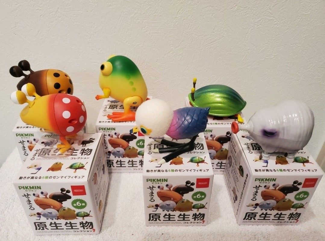 ピクミン4せまる原生生物コレクションコンプリートセット小箱付ニンテンドーストア限定任天堂ねじ巻きチャッピーガチャガチャswitch