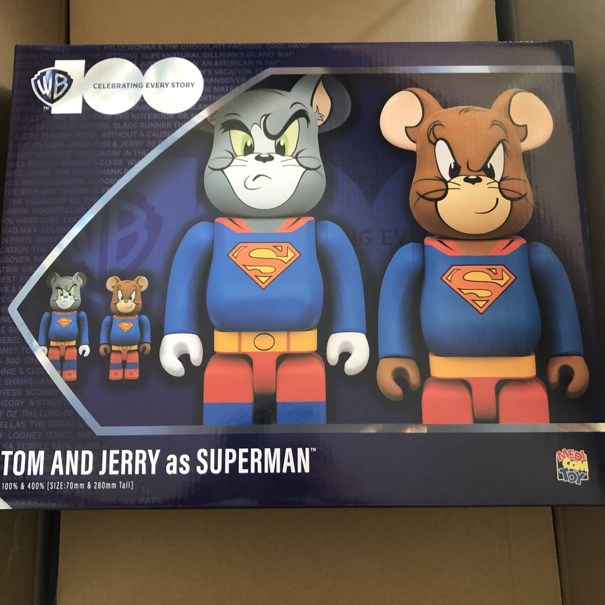 = BE@RBRICK TOM and JERRY as SUPERMAN 100％ & 400％ ベアブリック トムとジェリー スーパーマン_画像2