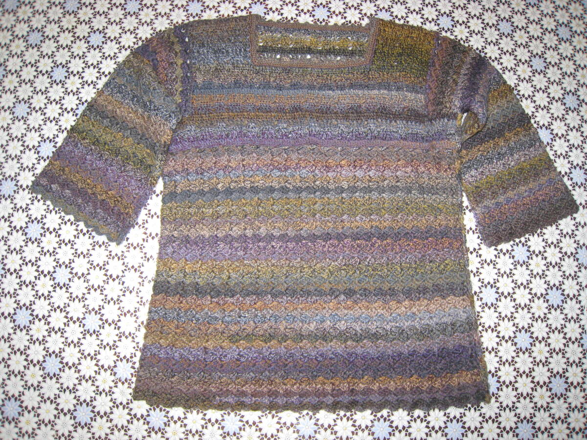 ハンドメイド　手編み　素敵な色のセーター　　№2_画像2