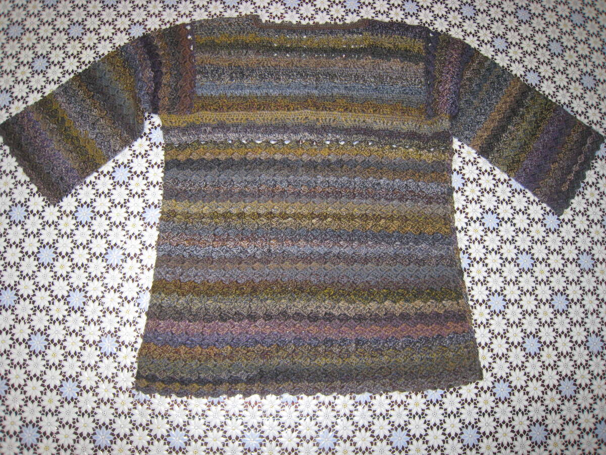 ハンドメイド　手編み　素敵な色のセーター　　№2_画像5