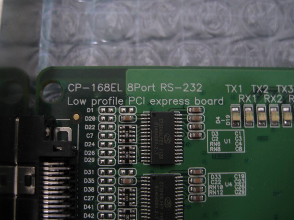 MOXA CP-168EL-A 8ポートRS-232 PCI Expressシリアルボード+8ポートケーブル_画像2