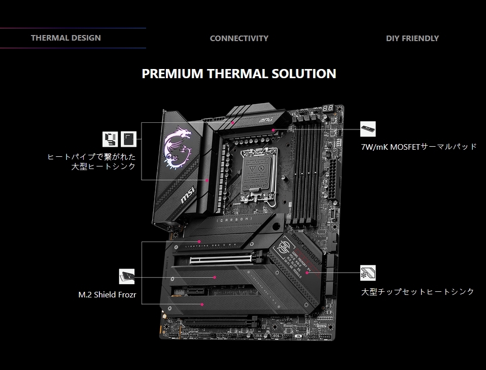 ★最新第14世代 intel i9-14900K/水冷/Z790 CARBON/DDR5 32GB/M.2SSD 1TB/850W/Win11 Pro/Office2021 Proの画像7