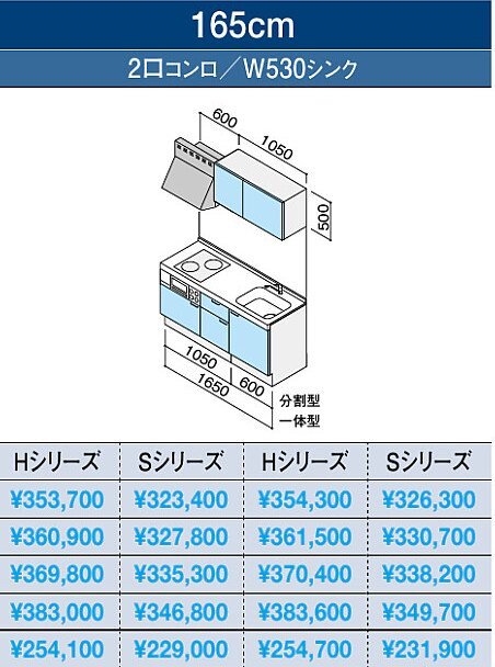 ★クリナップ・コンパクトキッチン55％OFF★『コルティ』1650㎜・開き扉タイプ・特別価格