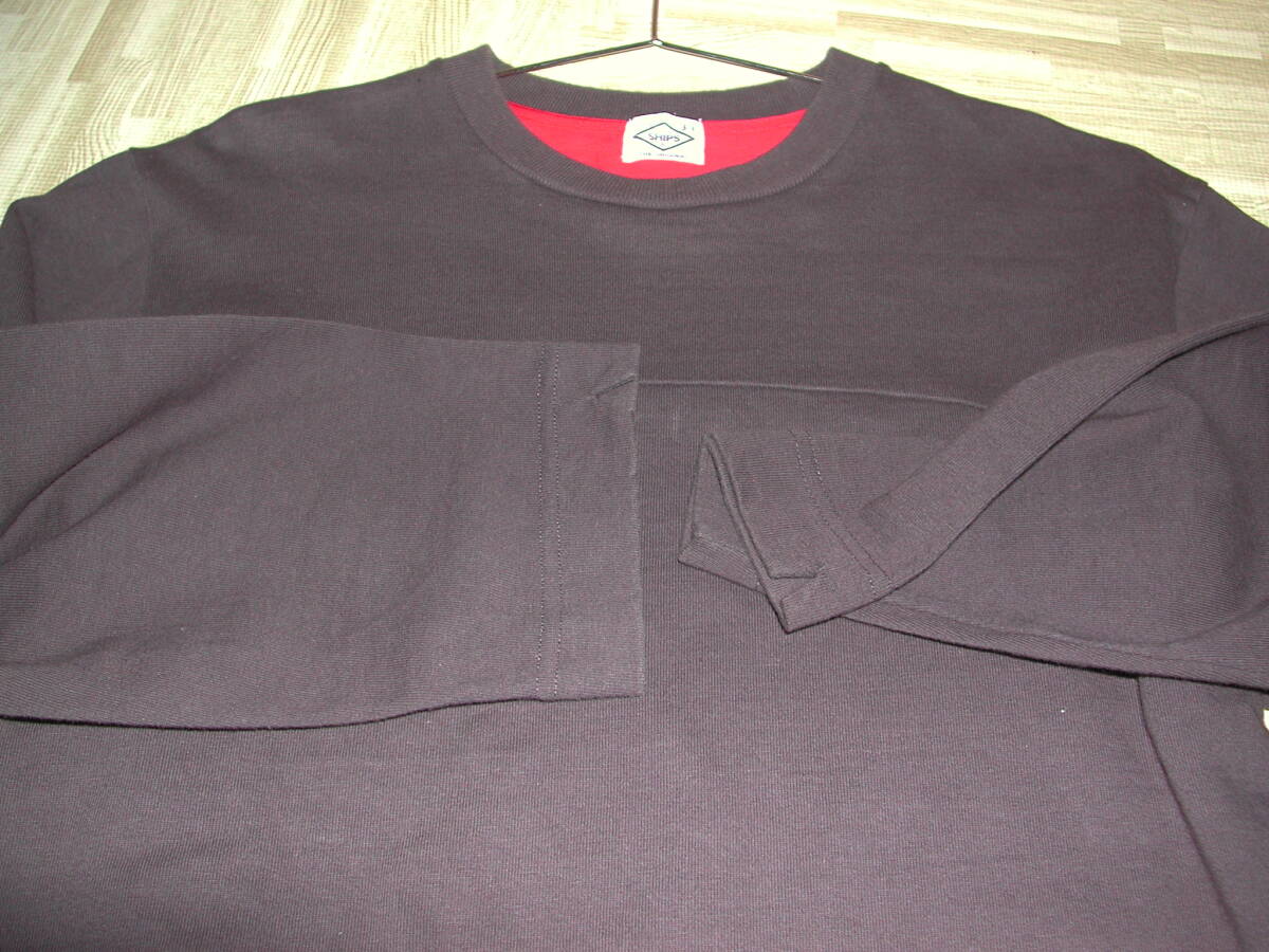  old clothes SHIPS THE ORIGINAL Ships original ound-necked sweatshirt 3-L black series made in Japan sweatshirt 