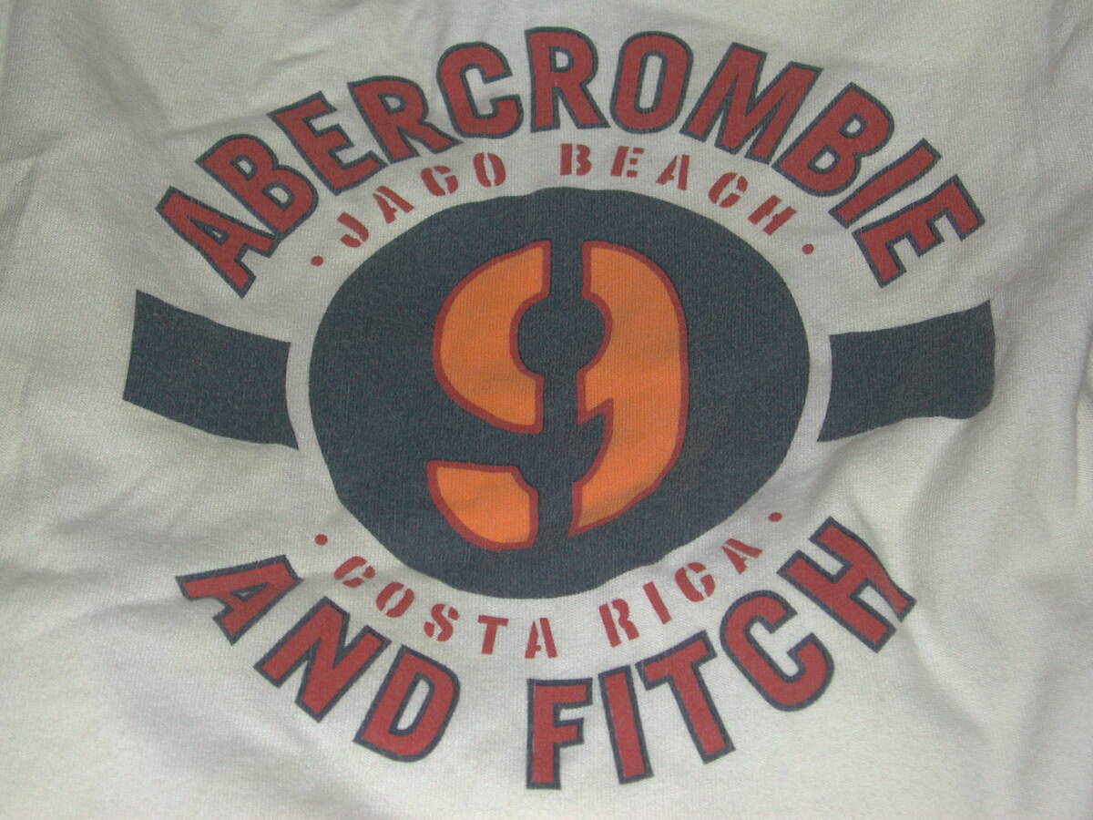 古着　アバクロ　Abercrombie&Fitch Tシャツ コスタリカジャコ島ビーチ柄 北マリアナ諸島製（USAアメリカ米国自治連邦区コモンウェルス）