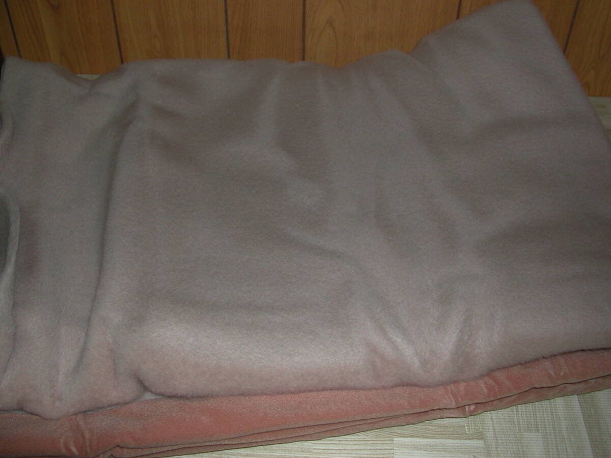 未使用　山河ブランケット　毛100％（羊毛70％カシミア30％）毛布　142×200cm　シングルサイズ_画像6