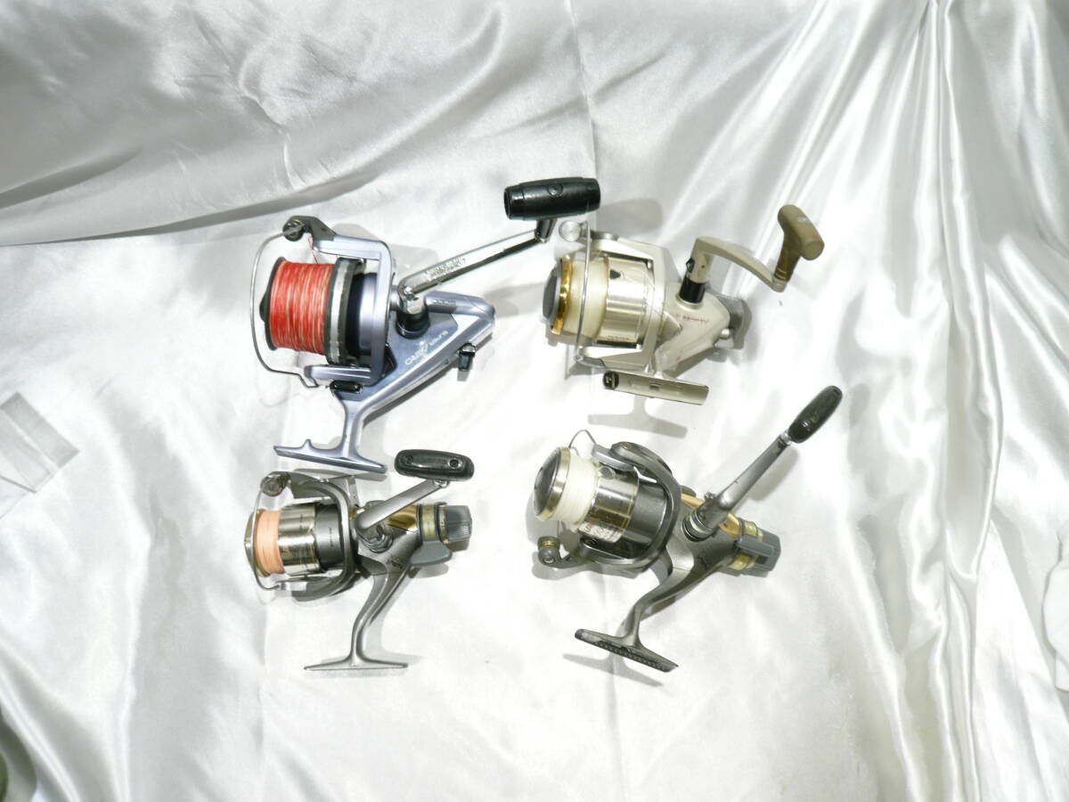 ☆スピニングリール 4個セット SHIMANO NAVI 2500L 4000L マミヤOP AUSTER SS-2000 SHIMANO AERO 5000 ☆_画像1