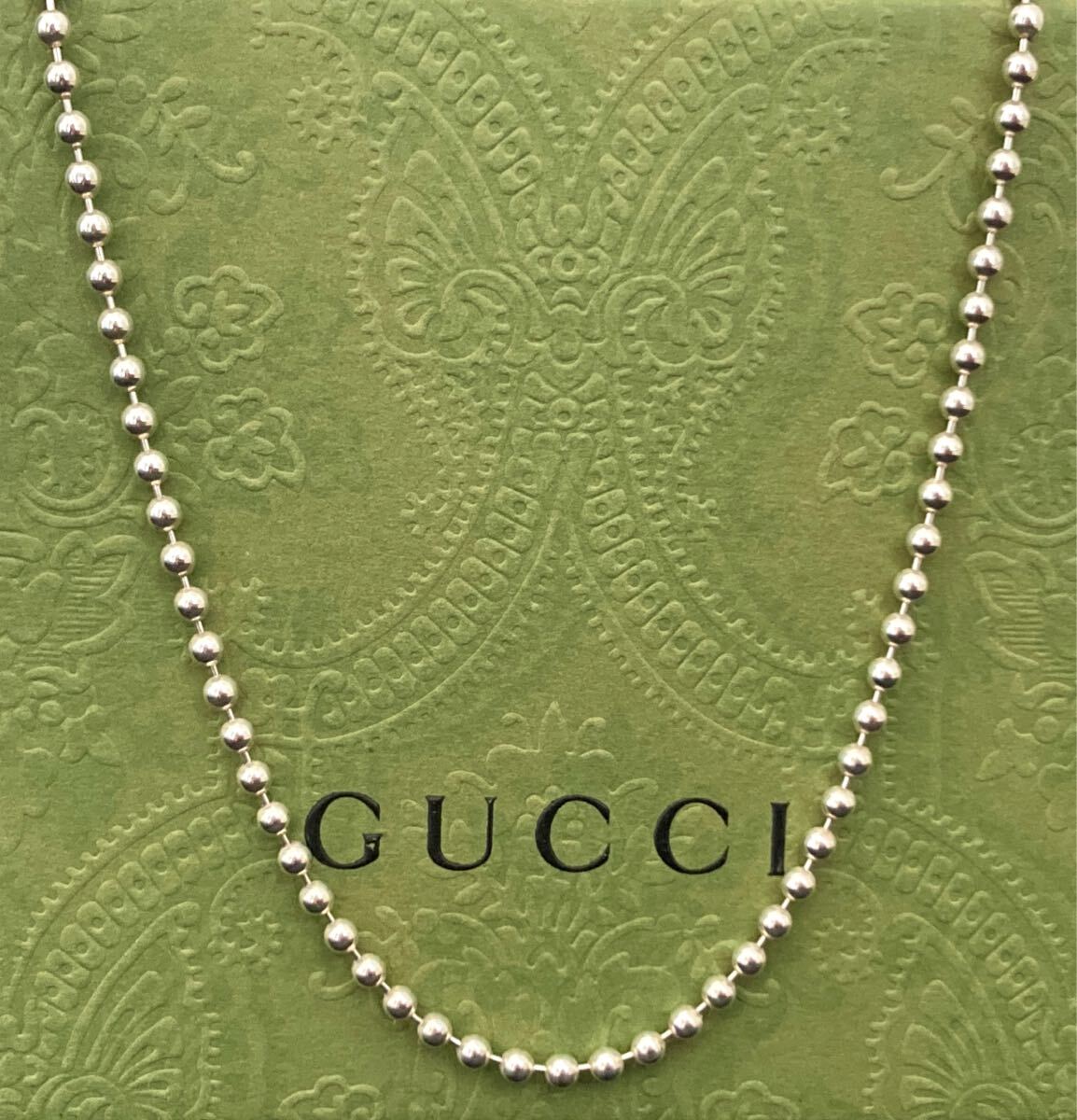 【即決/送料込み】GUCCI/グッチ ボールチェーンネックレス シルバー925 ドッグタグチェーン(A/62cm)