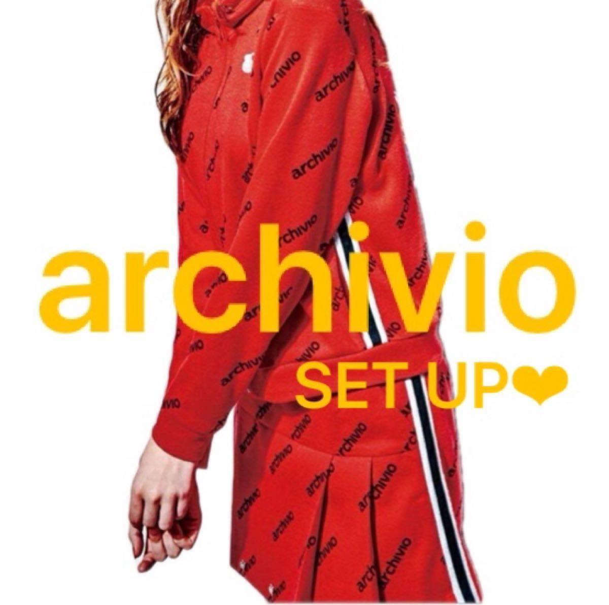 ★値下げ交渉OK★限定セール★ARCHIVIO アルチビオ　ゴルフウエア　上下セット　2点セット　SET UP 赤