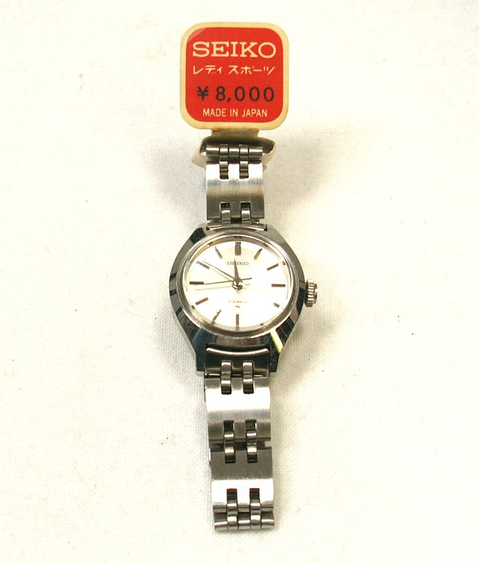 昭和レトロ　セイコー　SEIKO 手巻き/ゼンマイ　レディース腕時計 ステンレス 21石　1960～70年代　純正ブレス　新品未使用品(保管品)