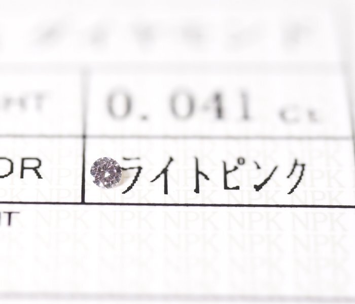 Y-79☆ルース5pセット ピンクダイヤモンド（0.044ct/0.041ct/0.041ct/0.040ct/0.038ct）日本宝石科学協会ソーティング付きの画像6