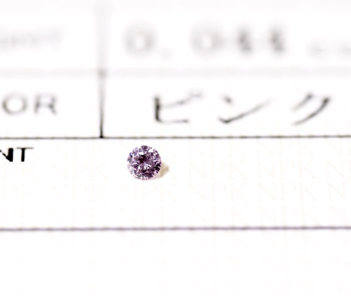 Y-79☆ルース5pセット ピンクダイヤモンド（0.044ct/0.041ct/0.041ct/0.040ct/0.038ct）日本宝石科学協会ソーティング付きの画像3