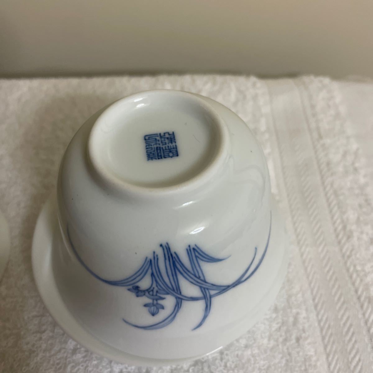 蓋茶碗 青花 の画像5