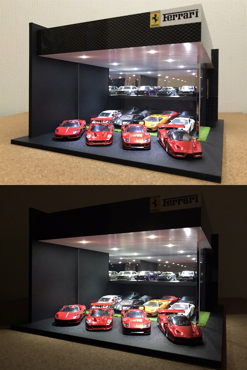 ミニカー専用ジオラマ 1/64 ショールームⅤ(光沢カーボン ミニカー専用ジオラマ 1/64 ショールームⅤ(光沢カーボン