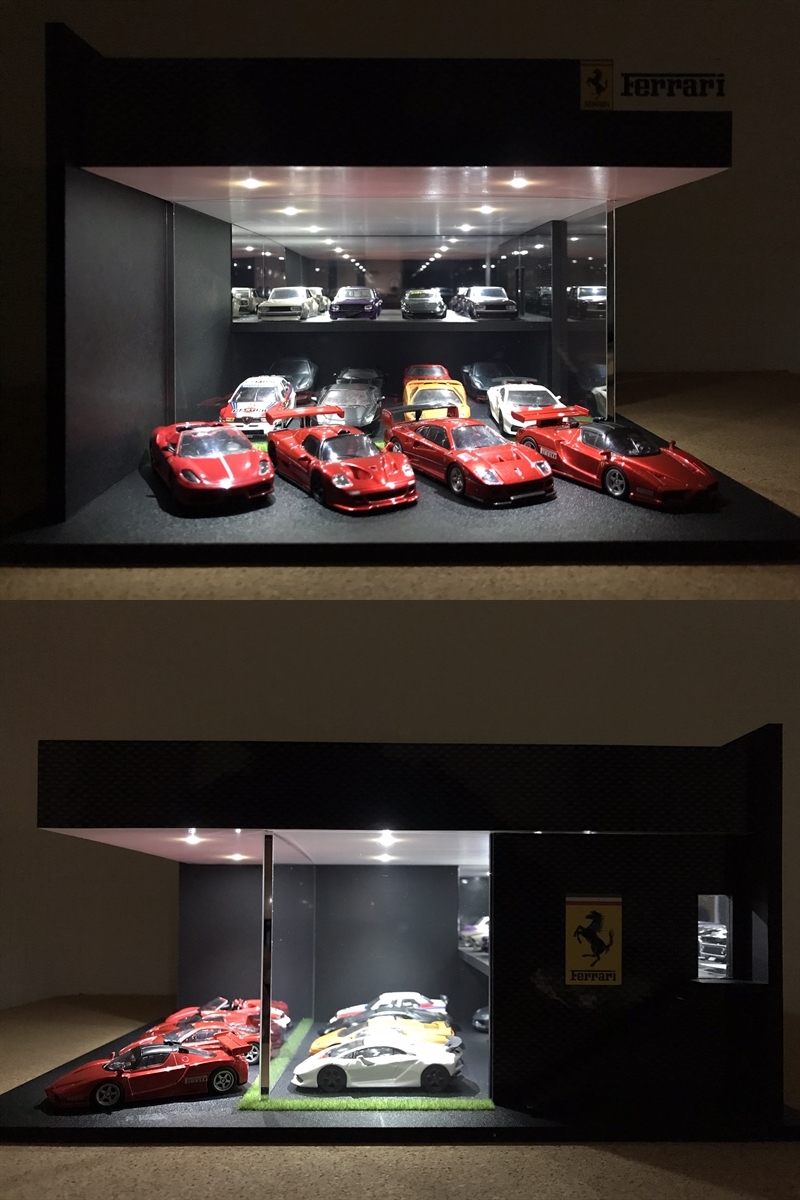 ミニカー専用ジオラマ 1/64 ショールームⅤ(光沢カーボン ミニカー専用ジオラマ 1/64 ショールームⅤ(光沢カーボン