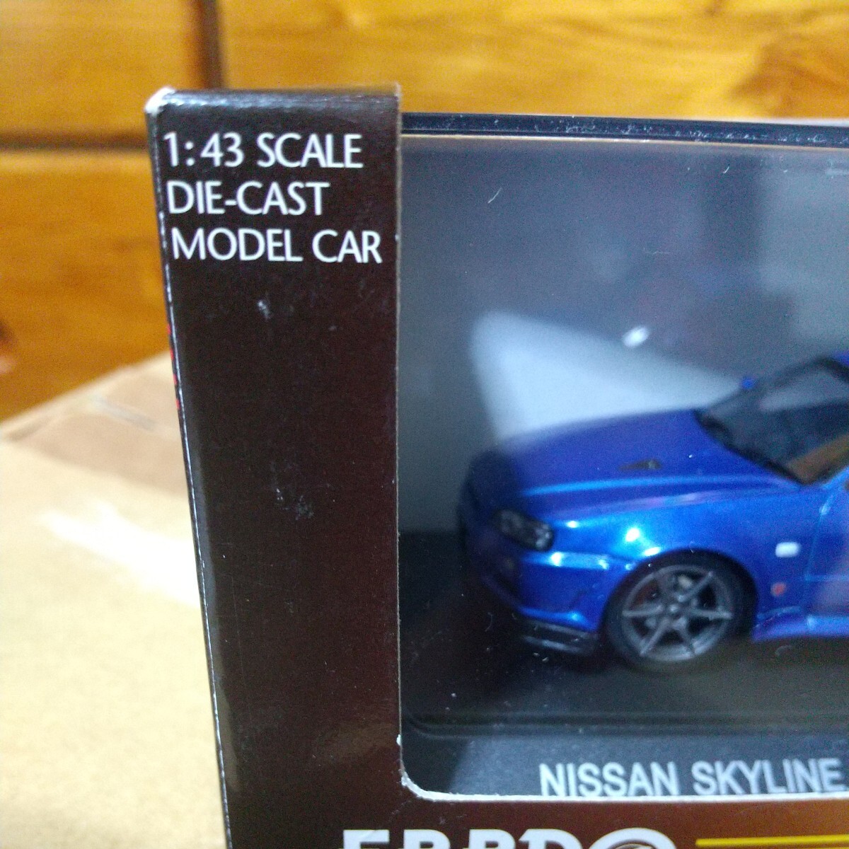 エブロ スカイライン GT-R R34 V-spec Ⅱ M.BLUE EBBRO 1/43_画像4