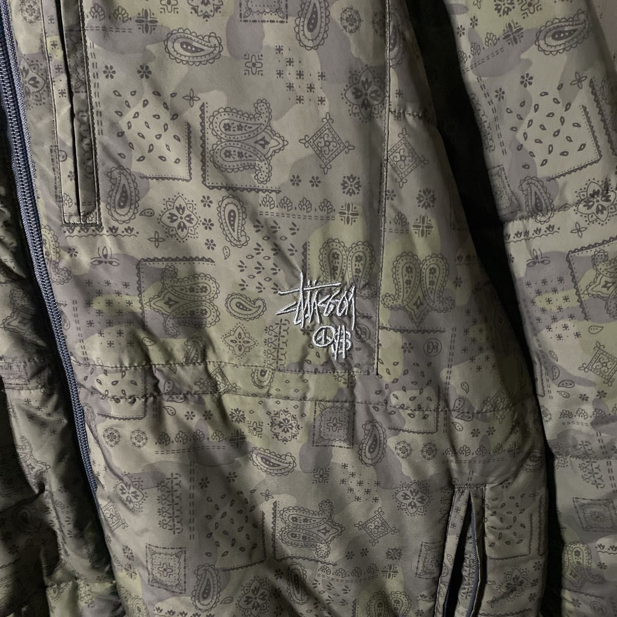 stussy ステューシー ダウンジャケット ワンポイント刺繍 ロゴ stussy ステューシー ダウンジャケット ワンポイント刺繍 ロゴ