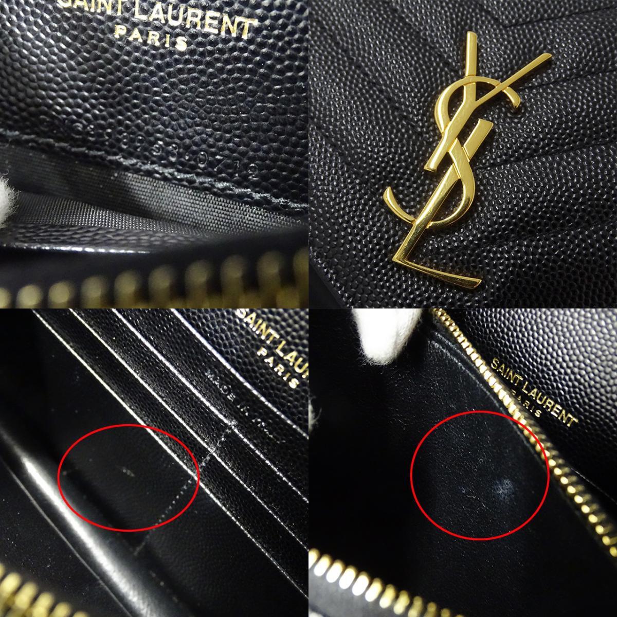 サンローラン SAINT LAURENT バッグ レディース ブランド ショルダーバッグ エンベロープ チェーンウォレット ブラック ロゴ おしゃれ_画像9