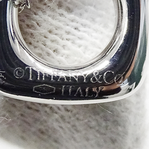 ティファニー TIFFANY&Co. ネックレス レディース ブランド 750WG ダイヤモンド スクエアサークル ホワイトゴールド ジュエリー_画像9