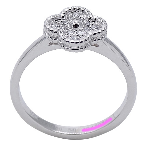  Van Cleef & Arpels Van Cleef & Arpels ring Suite aru handle bla lady's ring 750WG diamond #50 approximately 10 number polished 