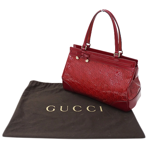 グッチ GUCCI バッグ レディース ブランド トートバッグ ショルダーバッグ メイフェア GG エナメル レッド 257612 リボン 赤 おしゃれ_画像7