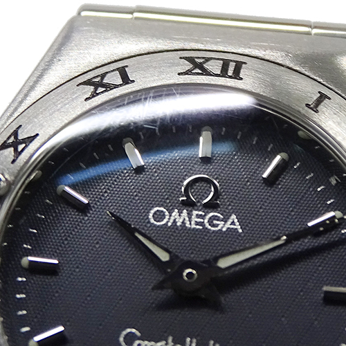 オメガ OMEGA コンステレーション ミニ 1562.40 時計 レディース ブランド クオーツ QZ ステンレス SS シルバー ネイビー 磨き済み_画像8