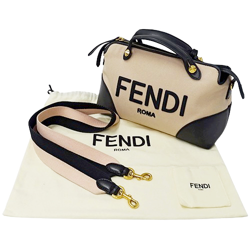 フェンディ FENDI バッグ レディース ブランド ハンドバッグ ショルダーバッグ 2way バイザウェイ ミディアム キャンバス ピンクベージュ_画像7