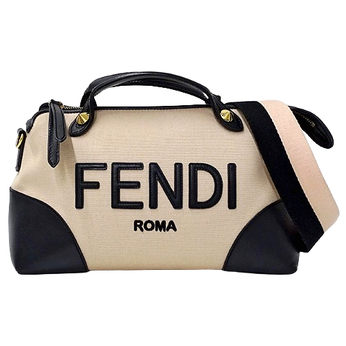 フェンディ FENDI バッグ レディース ブランド ハンドバッグ ショルダーバッグ 2way バイザウェイ ミディアム キャンバス ピンクベージュ_画像1