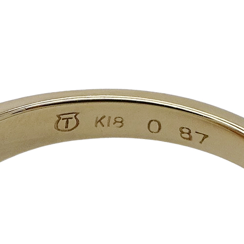タサキ TASAKI リング レディース ブランド 指輪 K18YG ダイヤモンド D0.66 タイ産ルビー 0.87 0.32 ゴールド 約11.5号_画像6