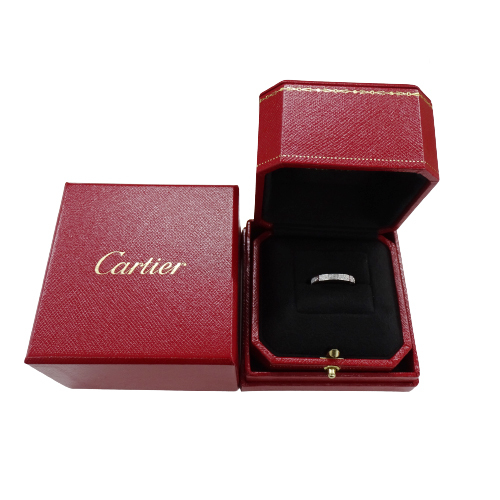 カルティエ Cartier リング レディース ブランド 指輪 750WG フル ダイヤモンド ラブ LOVE スモール SM ホワイトゴールド #49 約9号_画像10