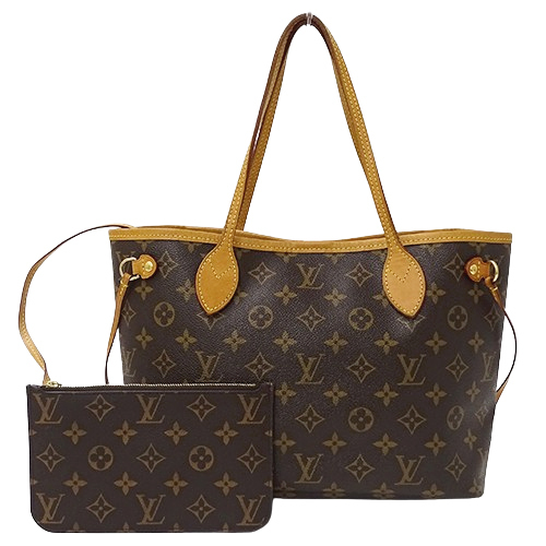 ルイ ヴィトン LOUIS VUITTON バッグ モノグラム レディース ブランド トートバッグ ネヴァーフル PM ベージュ M41000 ポーチ付き ブラウン_画像1