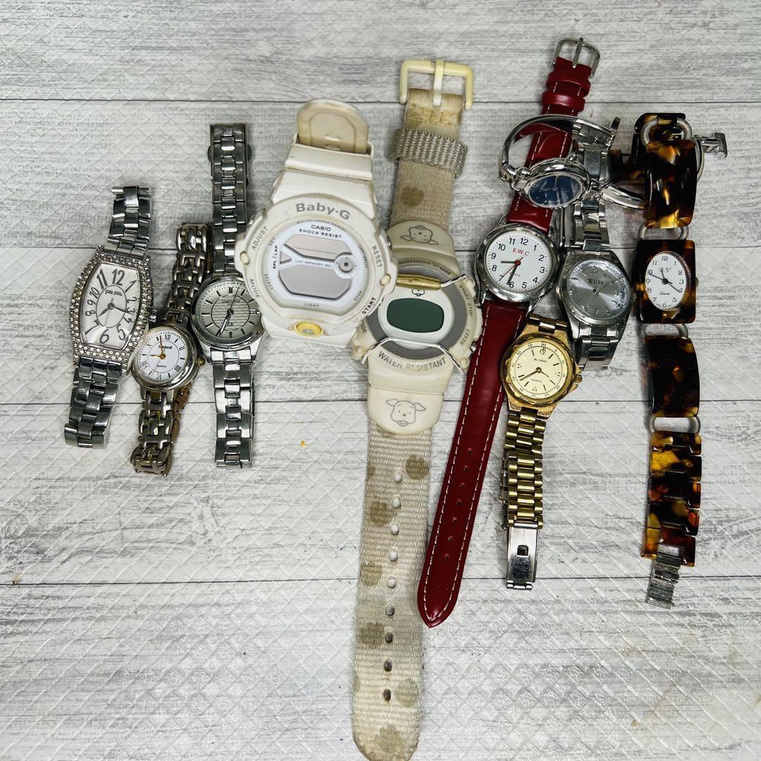 不動品時計10本まとめ　管理番号57 CASIO、folli follieなど