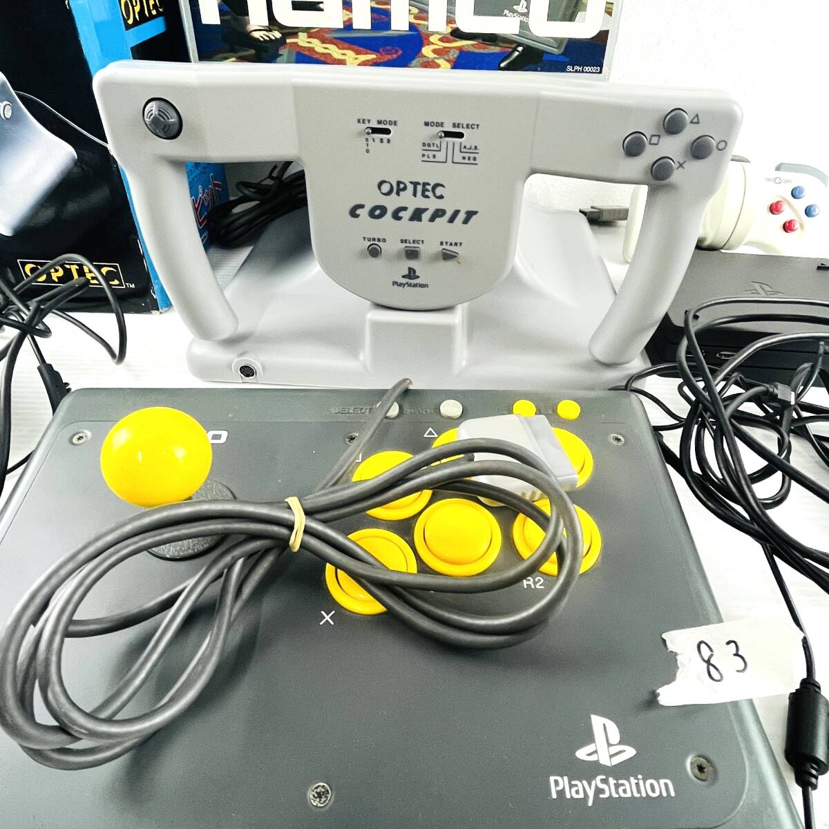 83 【ジャンク品/コントローラ】SONY PlayStation VR プレステ コックピット namco ナムコジョイスティック SEGA レーシングコントローラー_画像6