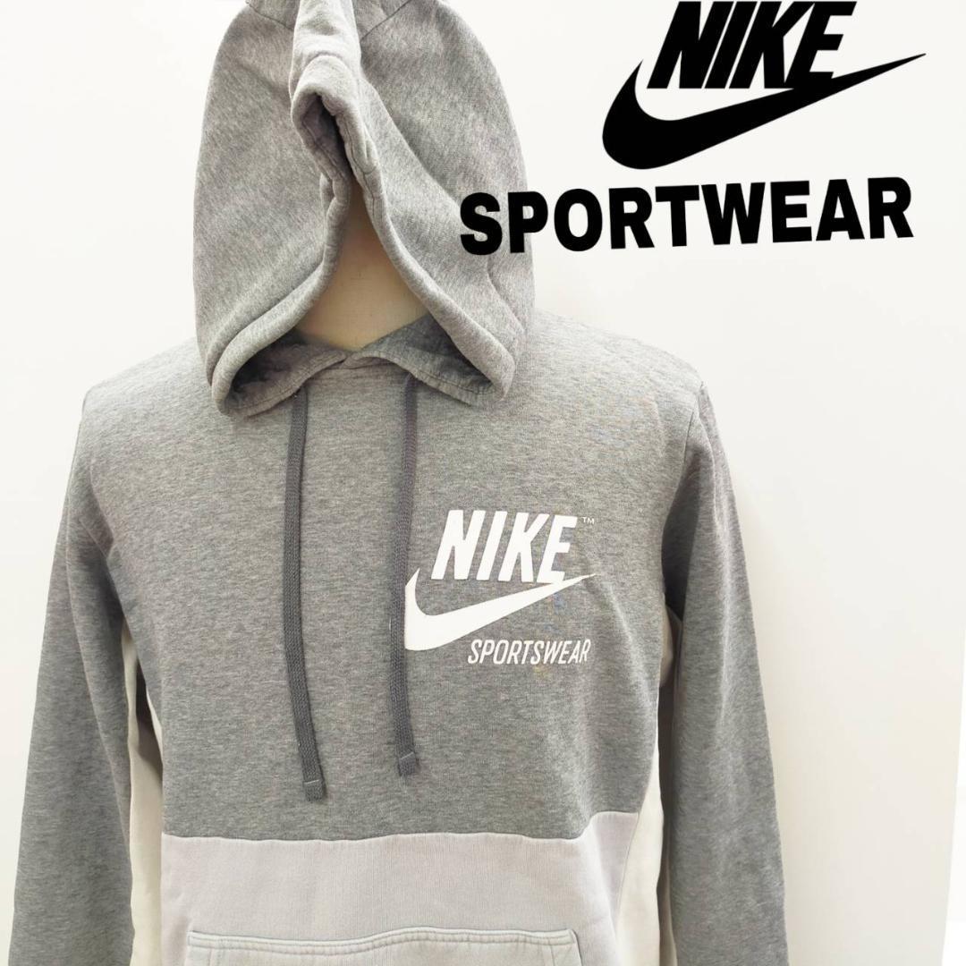 NIKE ナイキ パーカー グレー アメカジ トレーナー SPORTSWEAR 古着