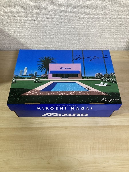 【超美品】MIZUNO ミズノ WAVE RIDER β Hiroshi Nagai パック (品番：D1GA2410) (ブルー/ホワイト) 27.5cmの画像9