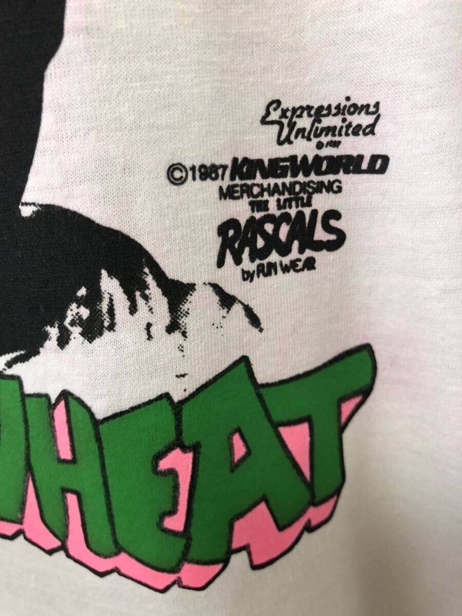 90's USA製 XL DEAD STOCK THE LITTLE RASCALS リトルラスカルズ ビンテージ 男の子 プリント Tシャツ 白 our gang buckwheat movie 映画_画像5