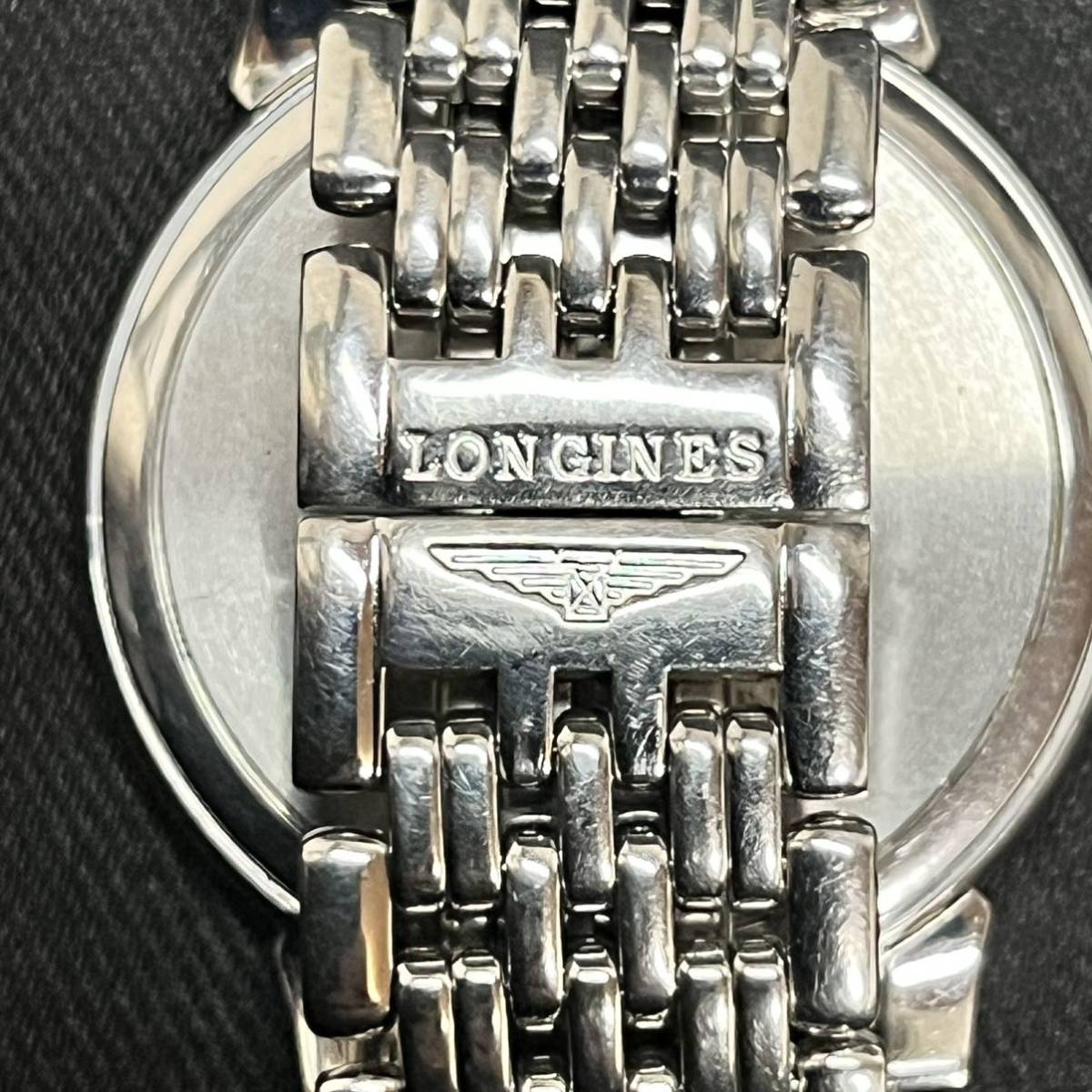 LONGINES ロンジン グランド クラシック メンズ腕時計 L5.632.4 クォーツ デイト ホワイト文字盤 動作未チェック_画像8