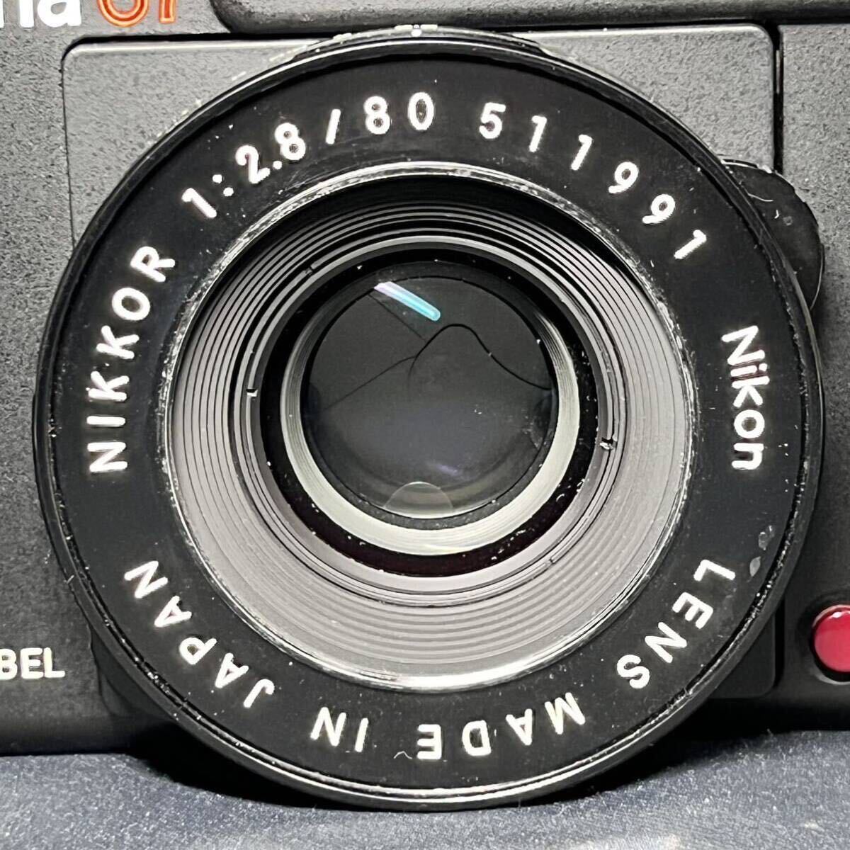  PLAUBEL makina 67 プラウベル マキナ 67 中判フィルムカメラ / レンズ NIKKOR 1:2.8/80 純正フード レンズキャップ付き 空シャッターOKの画像8