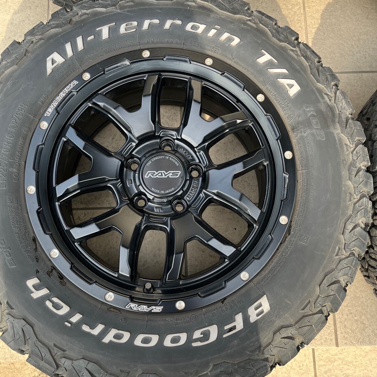 RAYSレイズDAYTONA F6 BOOST 16インチ 225/70r16(bf グッドリッチ2021年製)　デリカD5　RAV4　エクストレイル　_画像2