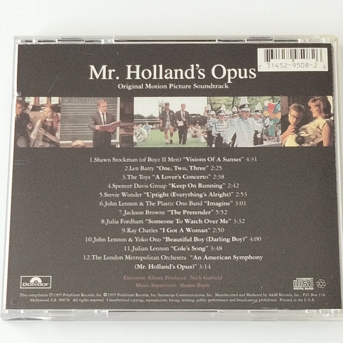 陽のあたる教室 サウンドトラック(3145295082)MR HOLLAND'S OPUS サントラ/スティーヴィー・ワンダー/ジョン・レノン/ジャクソン・ブラウン_画像2