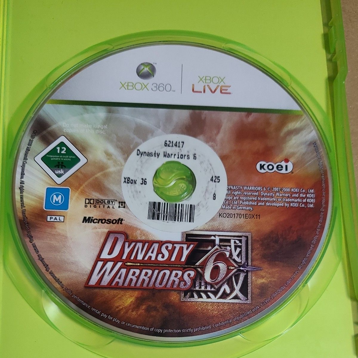 Xbox360 Dynasty Warriors 6 EU版