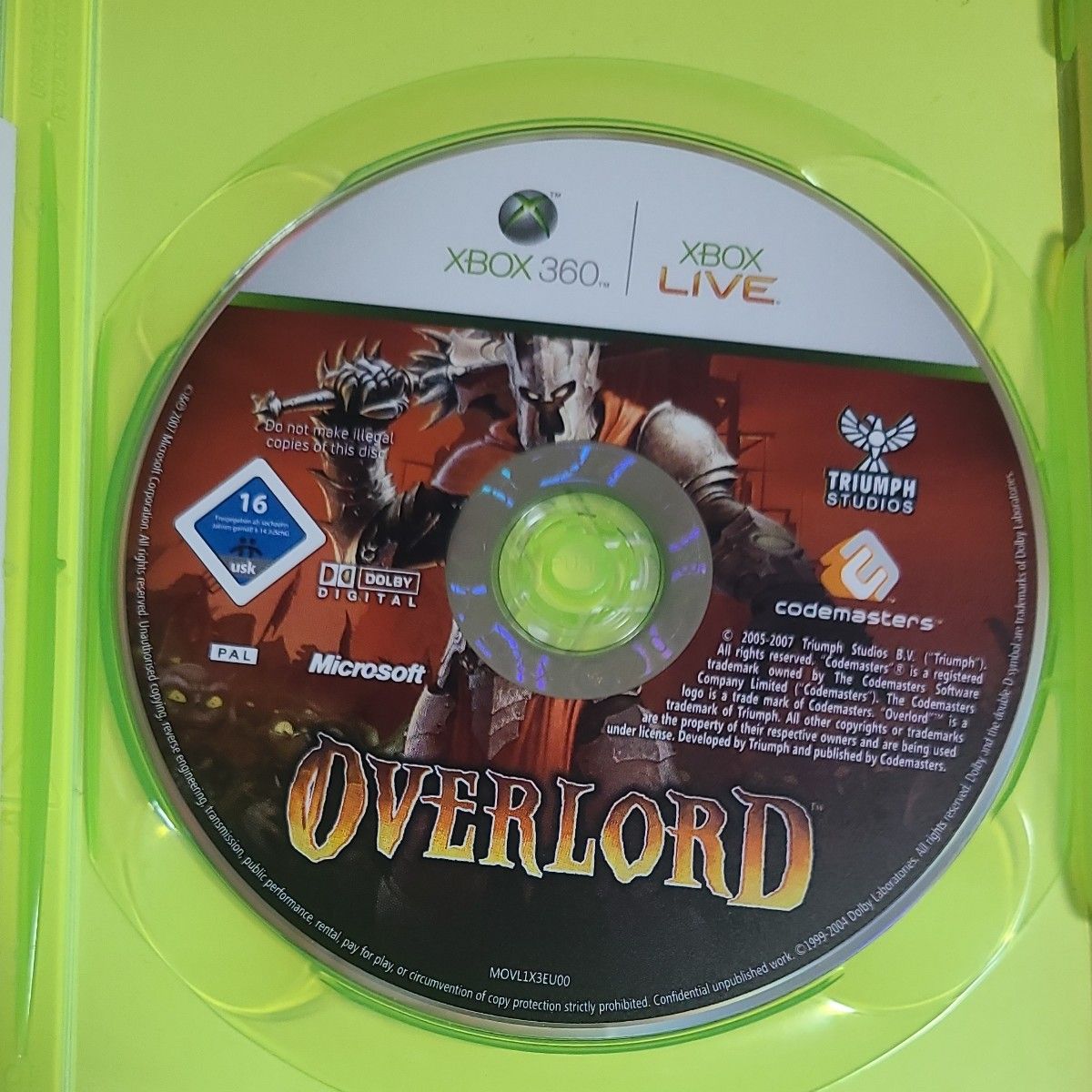 XBOX360ソフト EU版 OVERLORD (国内版本体動作可)