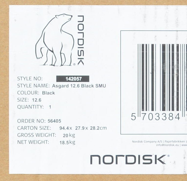 新品 未開封 NORDISK ノルディスク Asgard12.6 BlackEdition アスガルドブラックエディション 日本限定 ノルディスクジャパン正規品の画像6