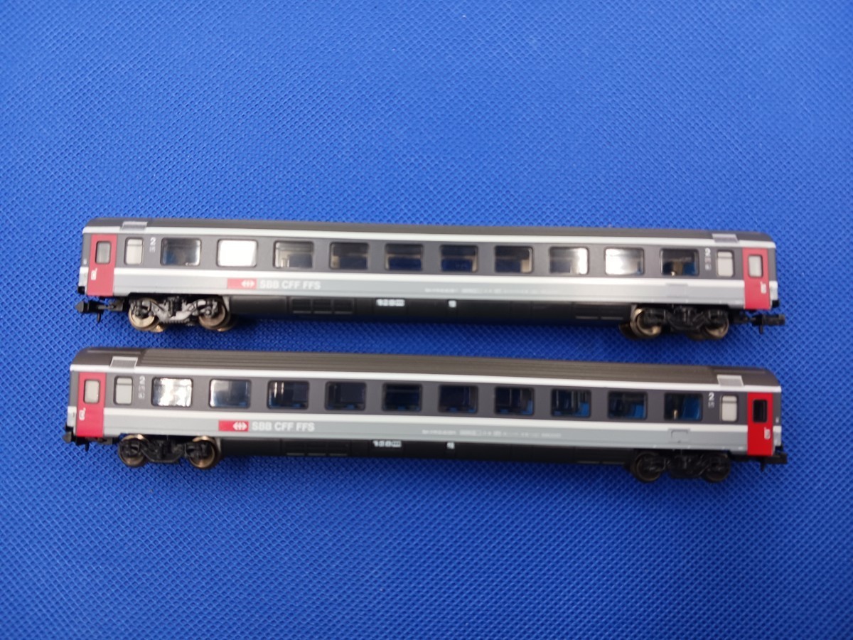 ★送料無料 即決有★ MINITRIX 13708 SBB CFF FFS 2er-Set EuroCity EC personenwagen 2.Klasse_画像3