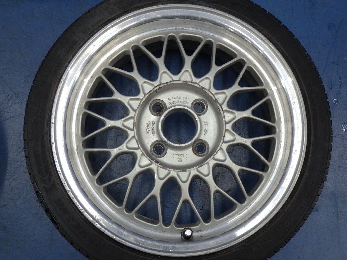 BBS 15インチ アルミ 4本 15-6J +40 100-4H 165/45R15 ナンカン NANKANG AS-1 2011年 【個人宅直配不可】_画像3